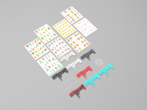 Artificial Nails With Epuipment Set 3D मॉडल