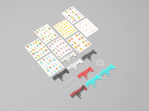 Штучні нігті з комплектом Epuipment 3D Модель