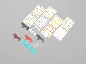 Штучні нігті з комплектом Epuipment 3D Модель