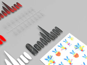 Штучні нігті з комплектом Epuipment 3D Модель