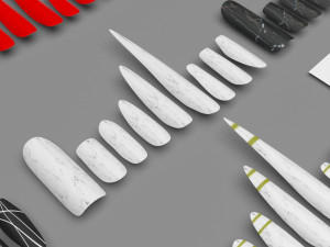 Artificial Nails With Epuipment Set 3D मॉडल