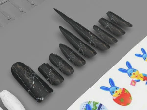 Штучні нігті з комплектом Epuipment 3D Модель