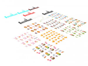 Штучні нігті з комплектом Epuipment 3D Модель