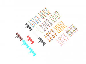 Штучні нігті з комплектом Epuipment 3D Модель