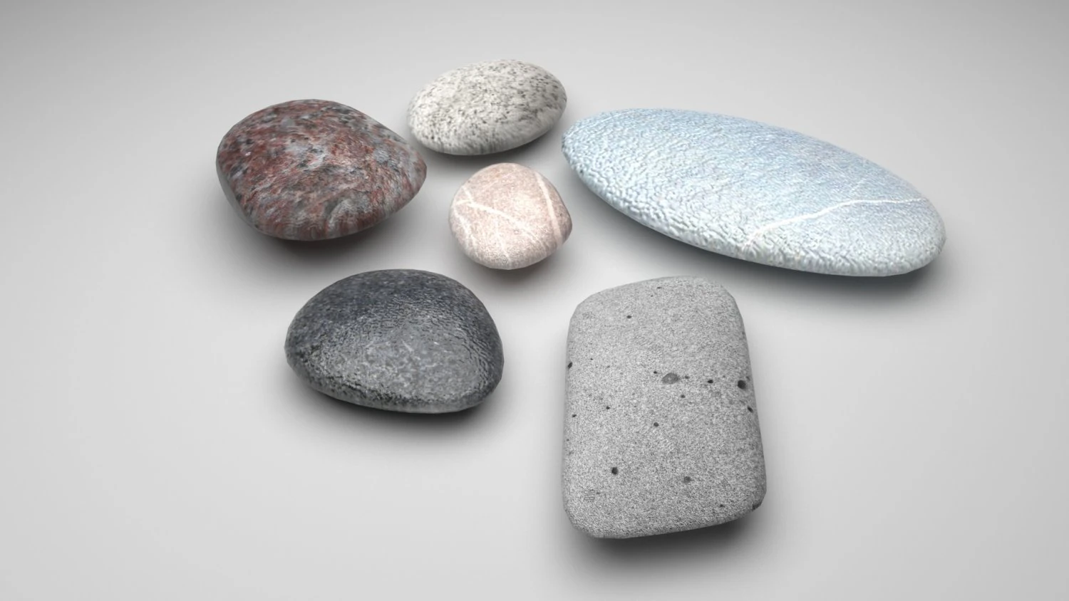 Rocks Set 3D Model .c4d .max .obj .3ds .fbx .stl .blend 