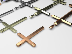 3d Print Ready Cross Pendants Set 3D मॉडल