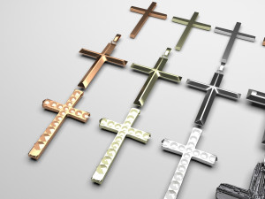3d Print Ready Cross Pendants Set 3D मॉडल