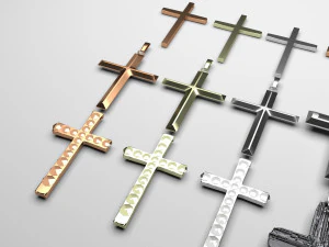 3d Print Ready Cross Pendants Set 3D Model