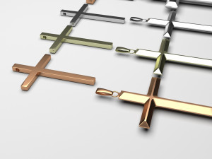 3d Print Ready Cross Pendants Set 3D मॉडल