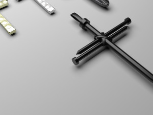 3d Print Ready Cross Pendants Set 3D मॉडल