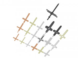 3d Print Ready Cross Pendants Set 3D मॉडल