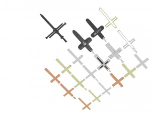 3d Print Ready Cross Pendants Set 3D Model