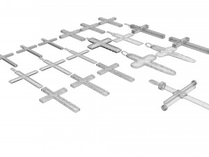 3d Print Ready Cross Pendants Set 3D मॉडल