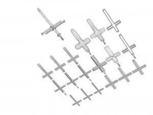 3d Print Ready Cross Pendants Set 3D मॉडल