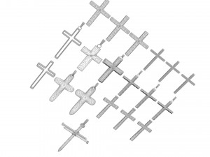 3d Print Ready Cross Pendants Set 3D मॉडल