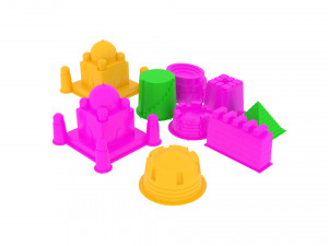 Kinetic Sand Molds Set 3D Model