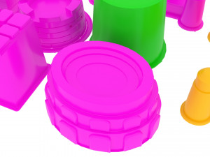 Kinetic Sand Molds Set Model 3D