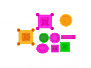 Kinetic Sand Molds Set Model 3D