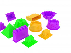 Kinetic Sand Molds Set 3D Model