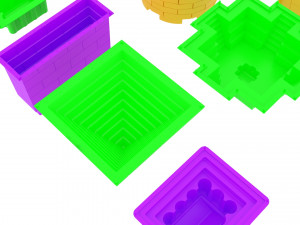 Kinetic Sand Molds Set 3D Модель