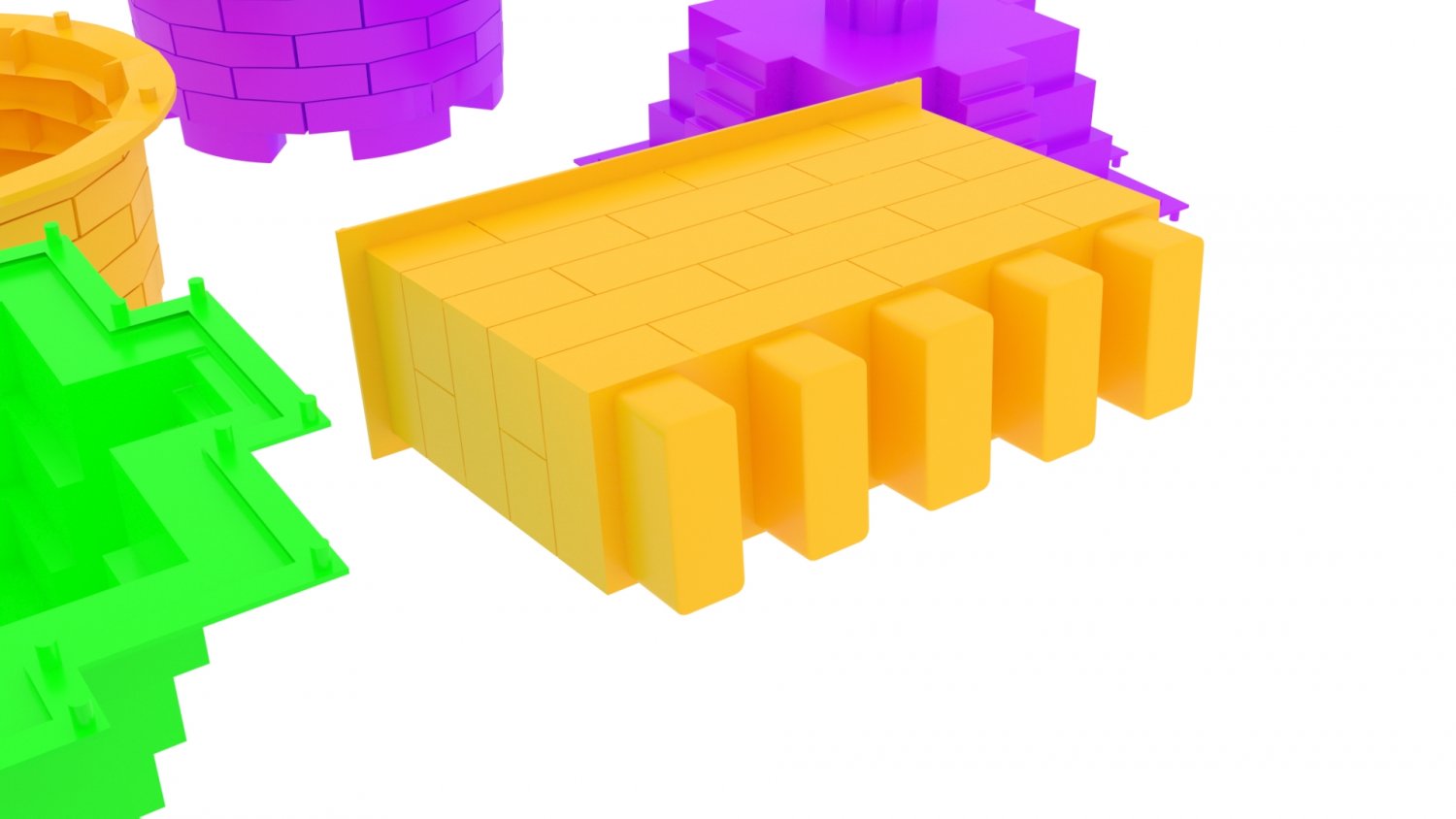 Kinetic Sand Molds Set 3D Model in Toys 3DExport