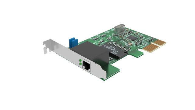 Network Card 3D Model .c4d .max .obj .3ds .fbx .stl .blend 