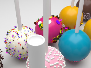Cake Pops Set 3D Модель