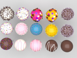 Cake Pops Set 3D Модель