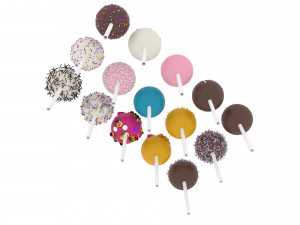 Cake Pops Set 3D Модель