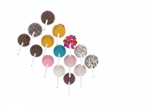 Cake Pops Set 3D Модель