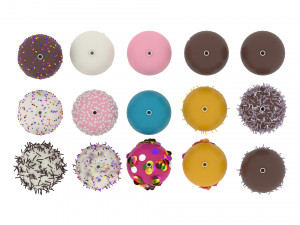 Cake Pops Set 3D Модель