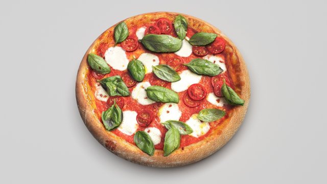 Margherita Pizza 3D Model in Miscellaneous 3DExport