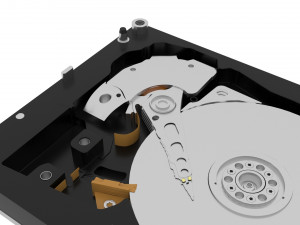 Opened Hard Disk Drive 3D Модель