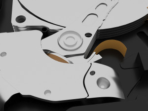 Opened Hard Disk Drive 3D Модель