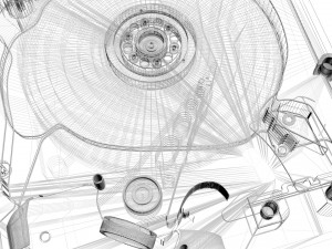 Opened Hard Disk Drive 3D Модель