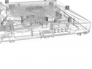Opened Hard Disk Drive 3D Модель
