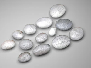 Grey and White Rocks Set 3D Model
