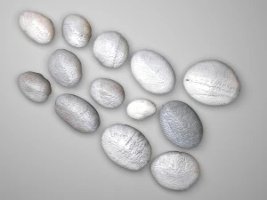 Grey and White Rocks Set 3D Model