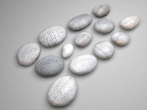 Grey and White Rocks Set 3D Модель
