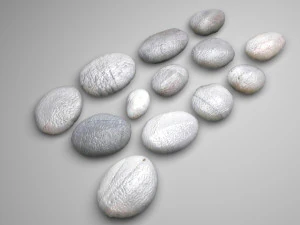 Grey and White Rocks Set 3D Model