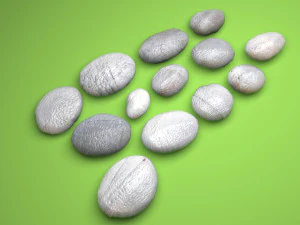 Grey and White Rocks Set 3D Model