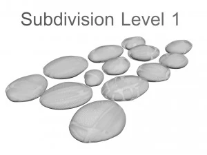 Grey and White Rocks Set 3D Model