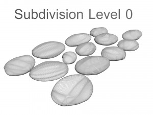 Grey and White Rocks Set 3D Модель