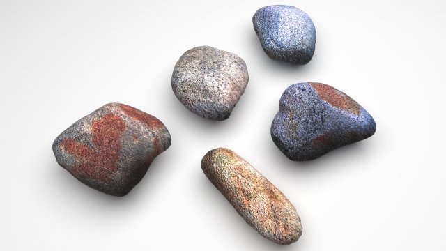 Rocks Set 3D Модель .c4d .max .obj .3ds .fbx .stl .blend 