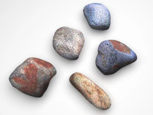 Conjunto de pedras Modelo 3D