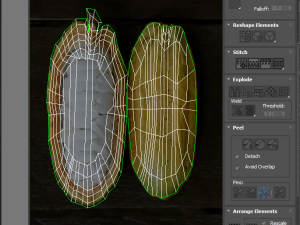 Opened and Unripe Cocoa Fruit Modelo 3D