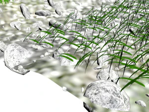 Grass and Rocks 3D Model