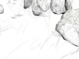 Grass and Rocks 3D Model