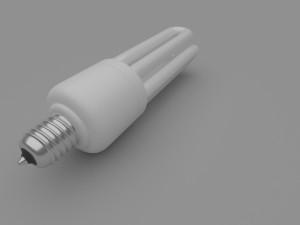 Fluorescent Lamp 3D Модель