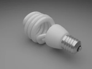 Lampadina CFL Modello 3D